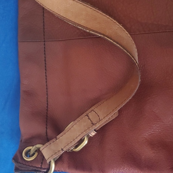 Women’s Fossil Long Live Vintage Leather Explorer Hobo Bag - Picture 6 of 12